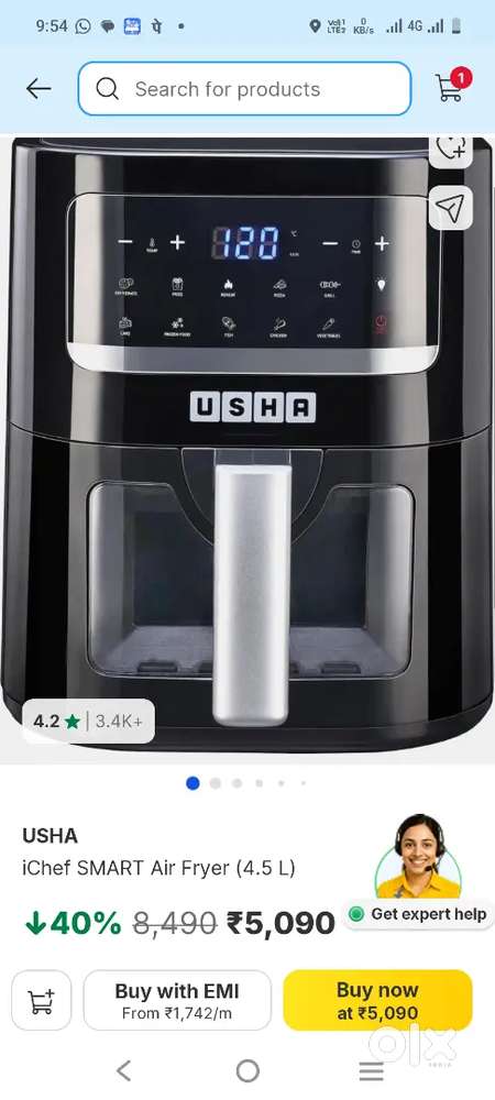 Air fryer 1 year old