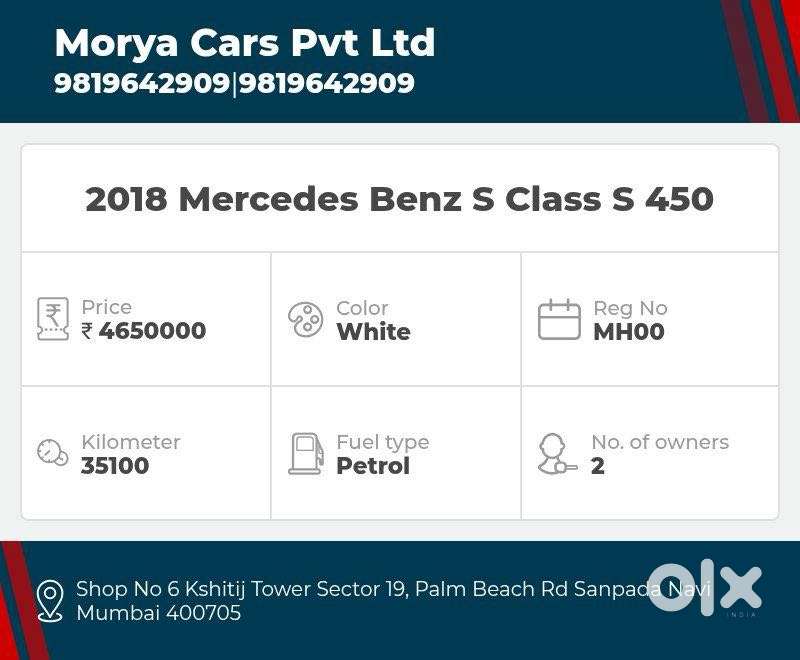 Mercedes-benz S-class S 450, 2018, Petrol
