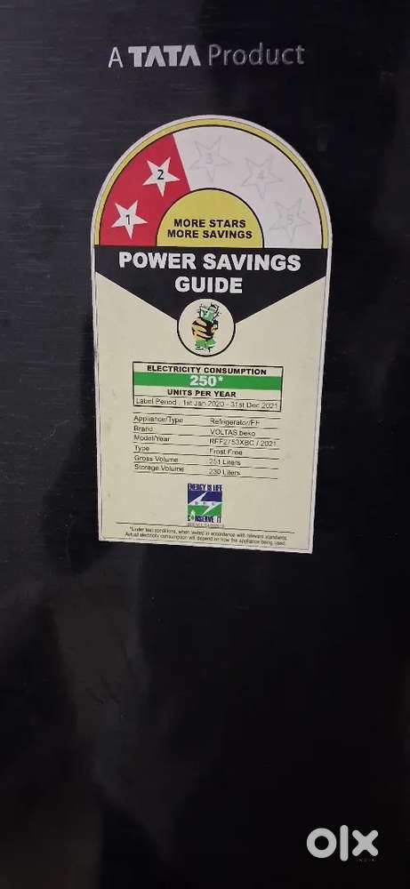 Voltas Beko 251L Double Door Frost Free Refrigerator