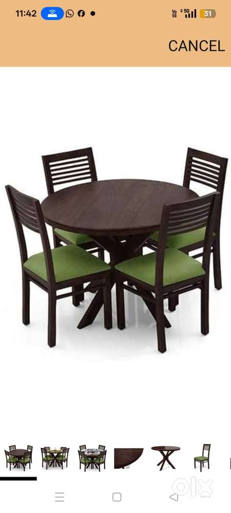 Brand new round wooden dining table for sale at discount price