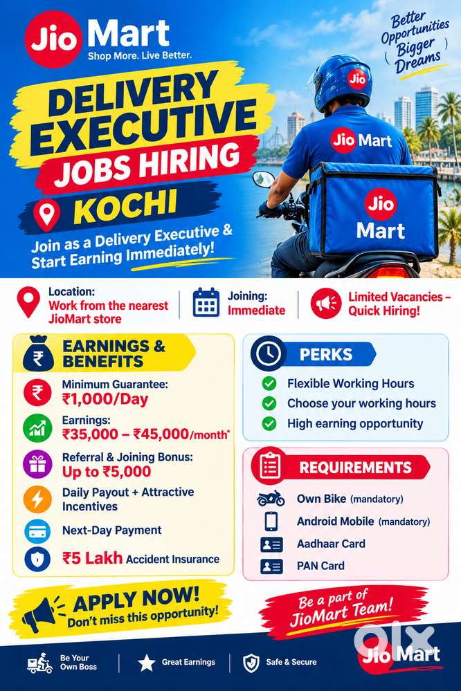 DELIVERY EXECUTIVE JOBS &ndash; Edapally