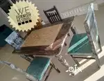 New Wooden Dining table with 4 and 6 chairs Sangwan made available.