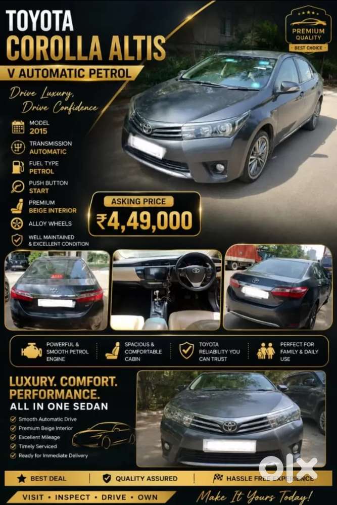 Toyota Corolla Altis 1.8 Vl Cvt, 2015, Petrol