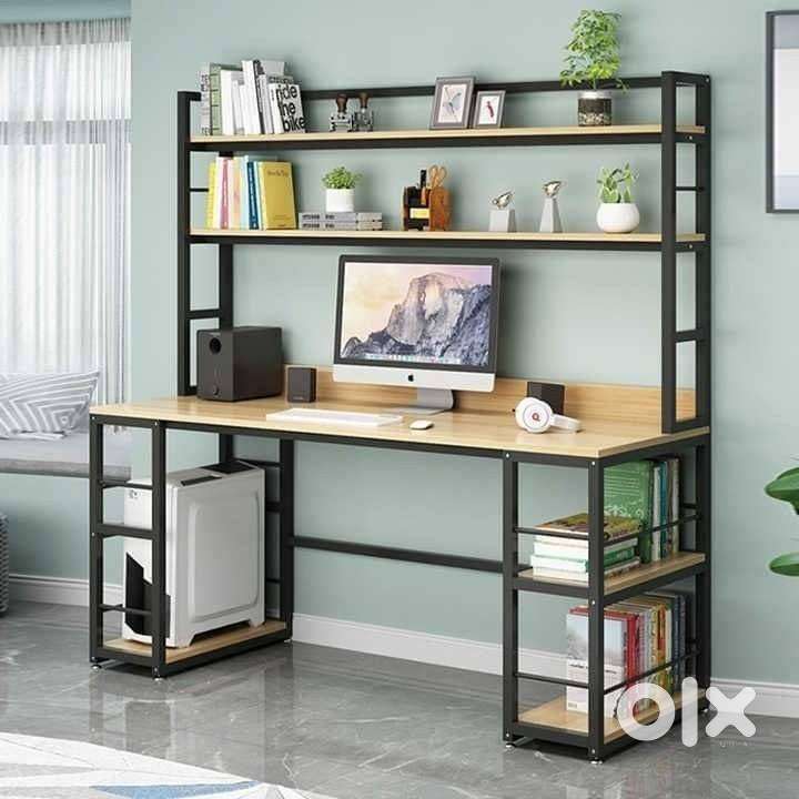 Home Office Desk Computer Desk Study Desk Table with Hutch and Shelves ...