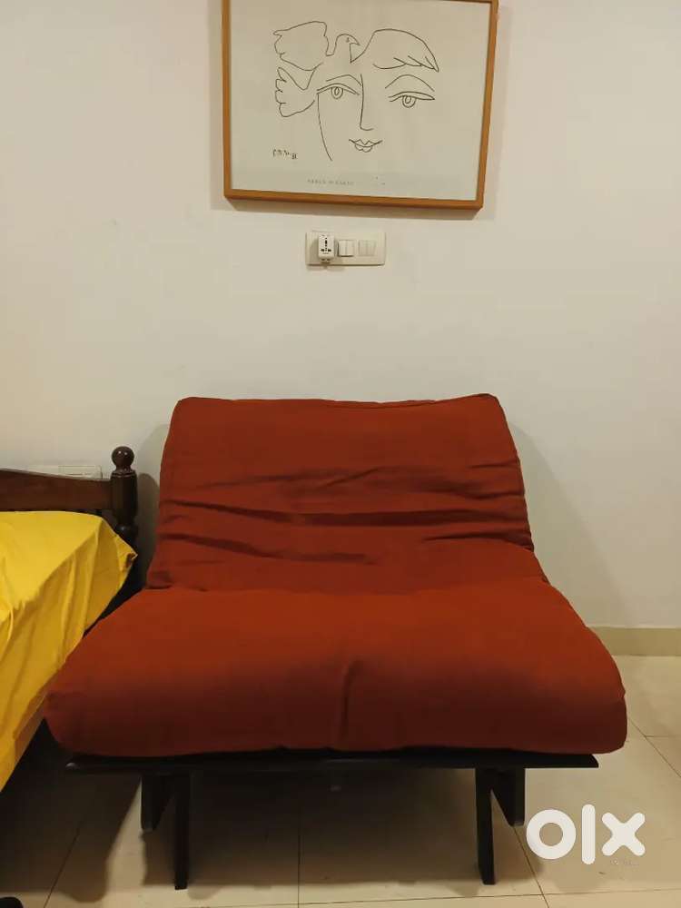Wooden Single Sofa-Cum-Bed / Futon for Sale