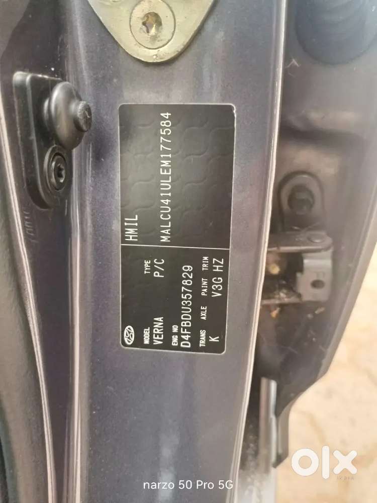 Hyundai Verna Diesel Manual Sxo Top Variant