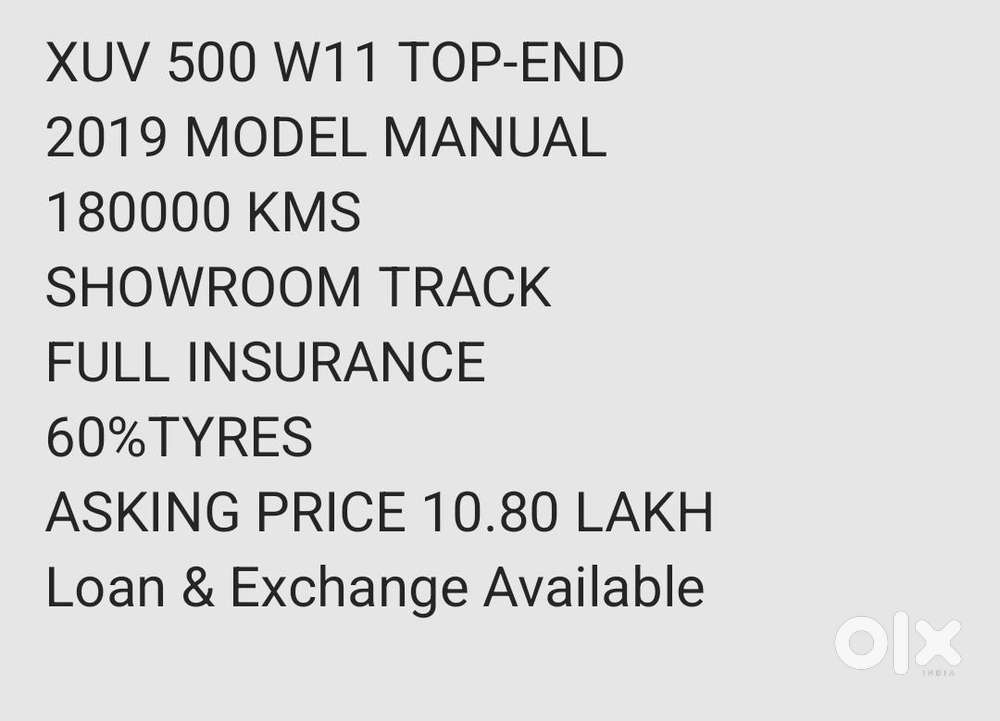 Mahindra Xuv500 W11 Option, 2019, Diesel