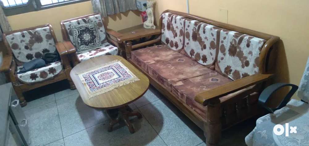 Wooden sofa deals set olx