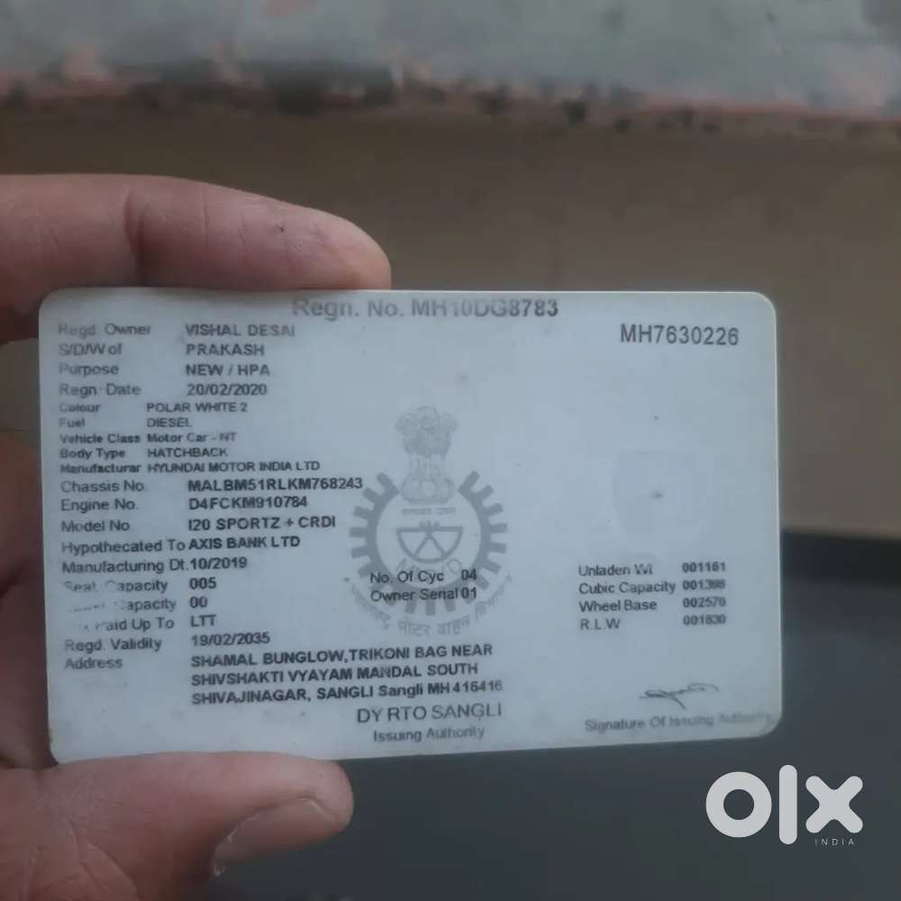 Single Handed Less Used Hundai I20 Sports Diesel.