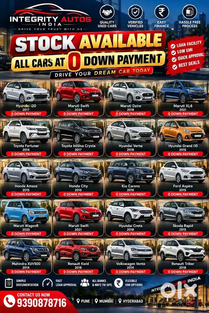 All Cars Available At 0 Down Payment
