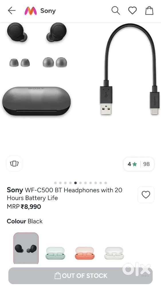SONY WF-C500 Earbuds - New