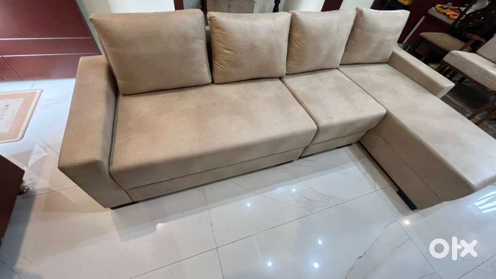 Premium L Shap Sofa from floating walls Recently Refurbished, Like New
