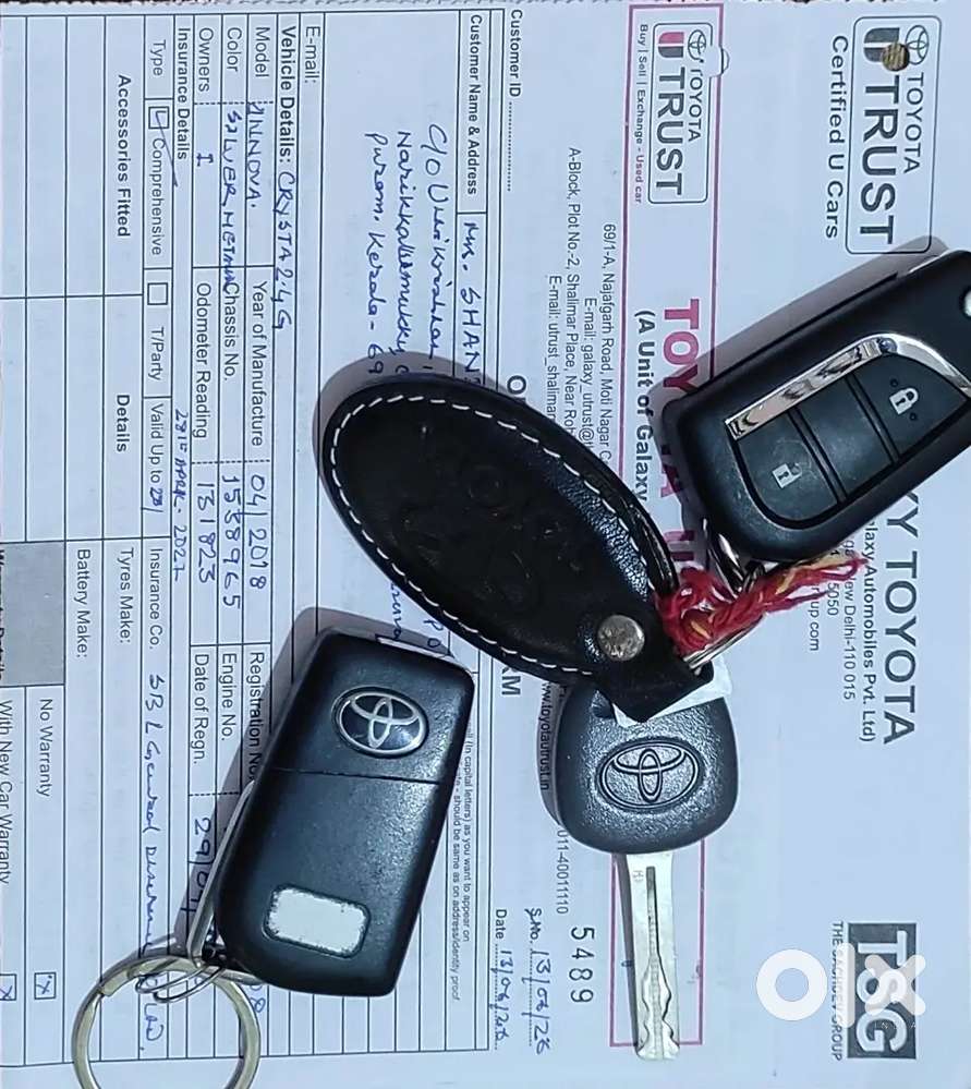Toyota Innova Crysta 2018 Diesel Manual, Showroom Condition.