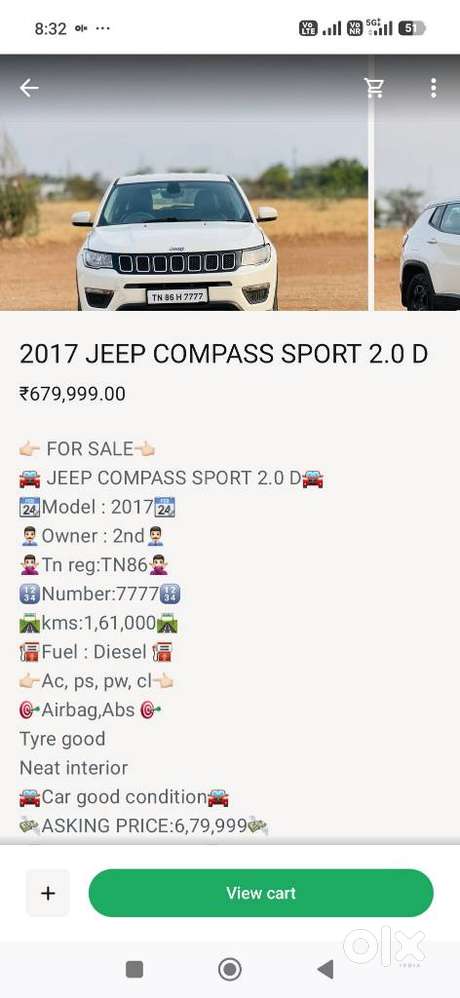 Jeep Compass 2.0 Sport Diesel, 2017, Diesel