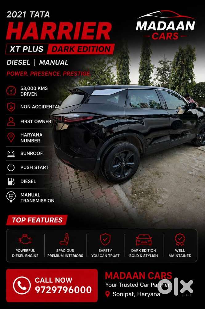 Tata Harrier Xt+, 2021, Diesel