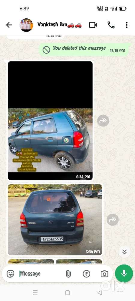 Maruti Suzuki Alto 2010 Petrol 200000 Km Driven Rc 2030 Walid Ac Chil.