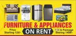 Furniture Appliances on RENT