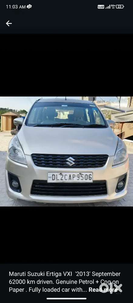 > Maruti Suzuki Ertiga 2013 - Cng - Well Maintained