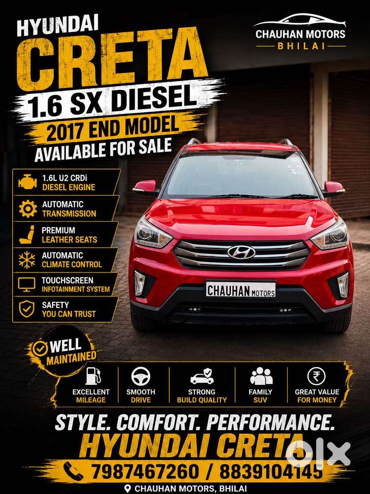 Hyundai Creta 1.6 Sx Option Diesel, 2017, Diesel