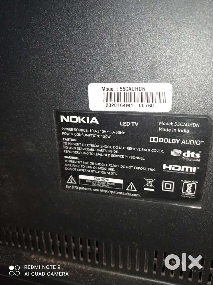 Nokia 55-inch 4K Smart LED TV, Model 55CAUHDN.