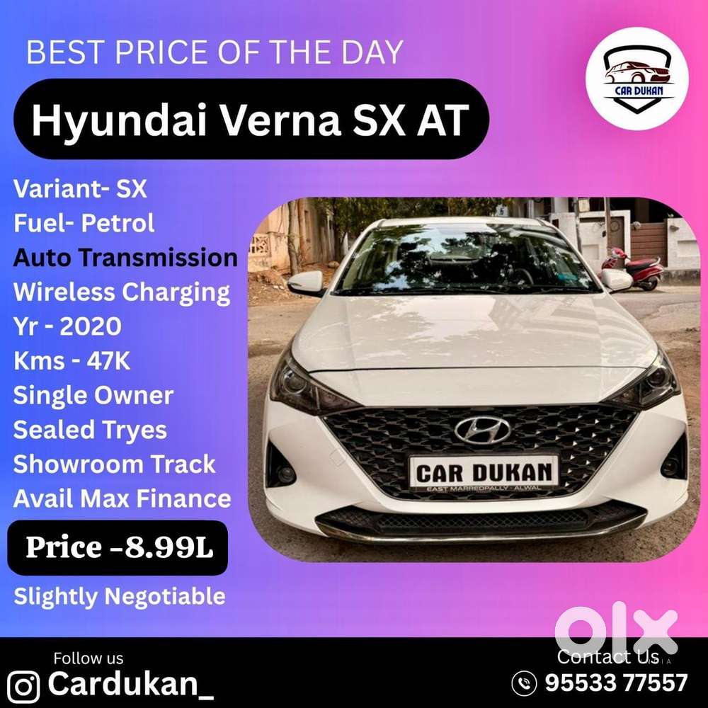 Hyundai Verna Sx Petrol At, 2020, Petrol