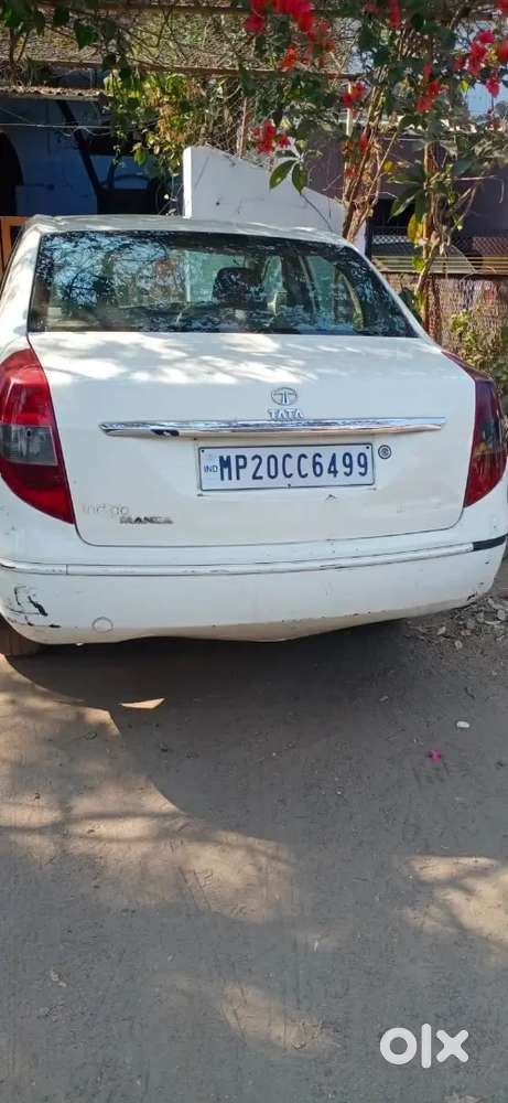 White Colour Tata Manza Car