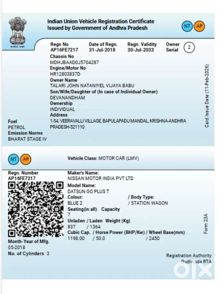 Datsun Go Plus 2018 Petrol Well Maintained And Good Condition