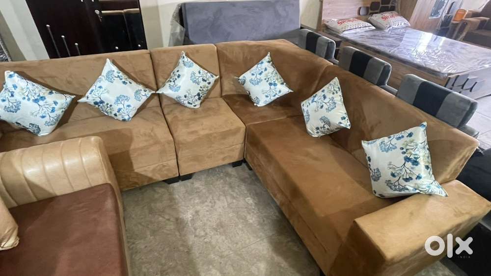 Brand new premium L corner sofa plywood direct factory outlet