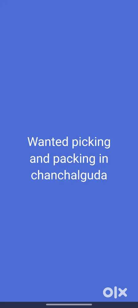 Wanted picking and packing