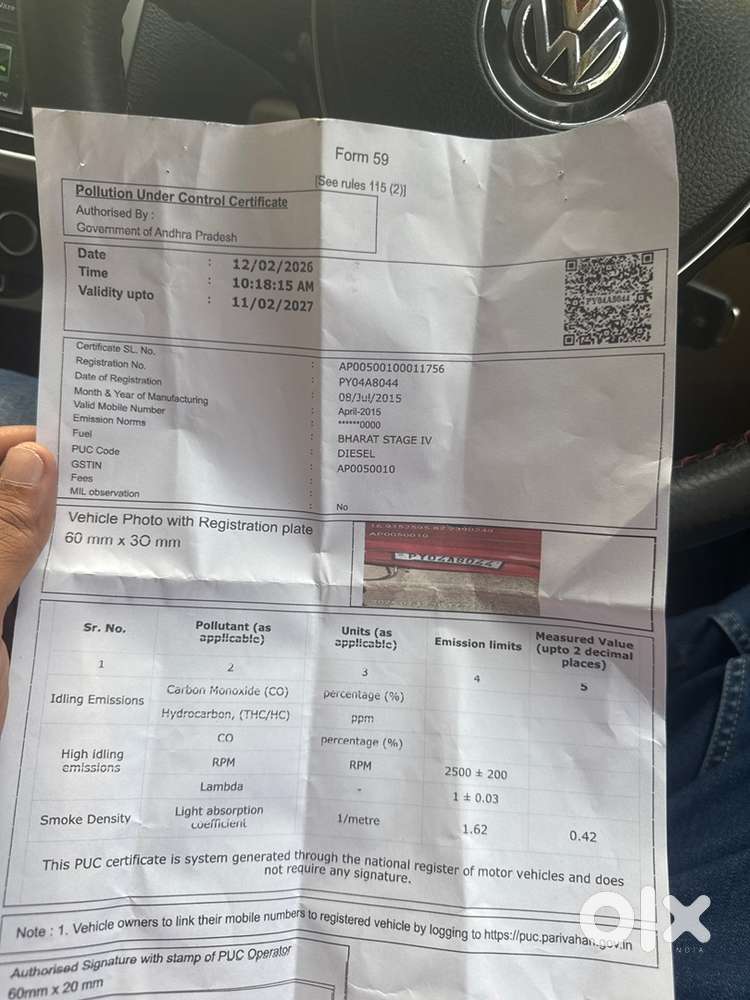 Volkswagen Polo 2015 Diesel 82000 Km Driven