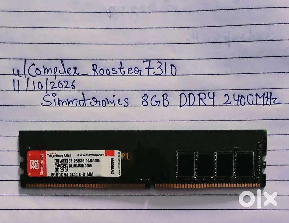 Simmtronics 8GB DDR4 2400MHz RAM &ndash; Desktop | ₹3,000