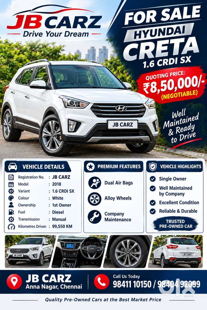 Hyundai Creta 1.6 Sx, 2018, Diesel