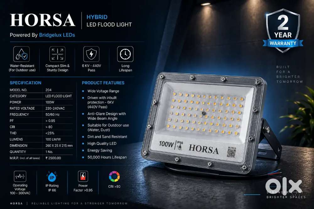 100w and 50w floodlights