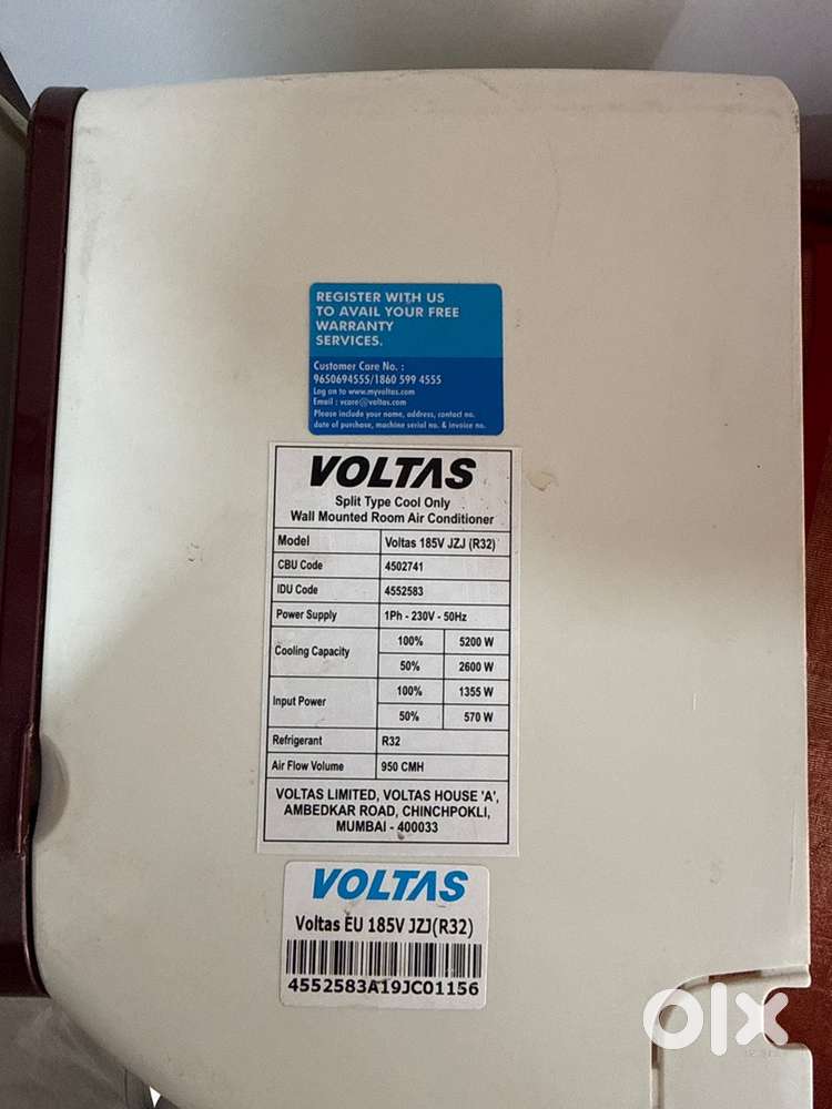 Voltas Split AC 1.5 Ton Inverter R32 2020 model