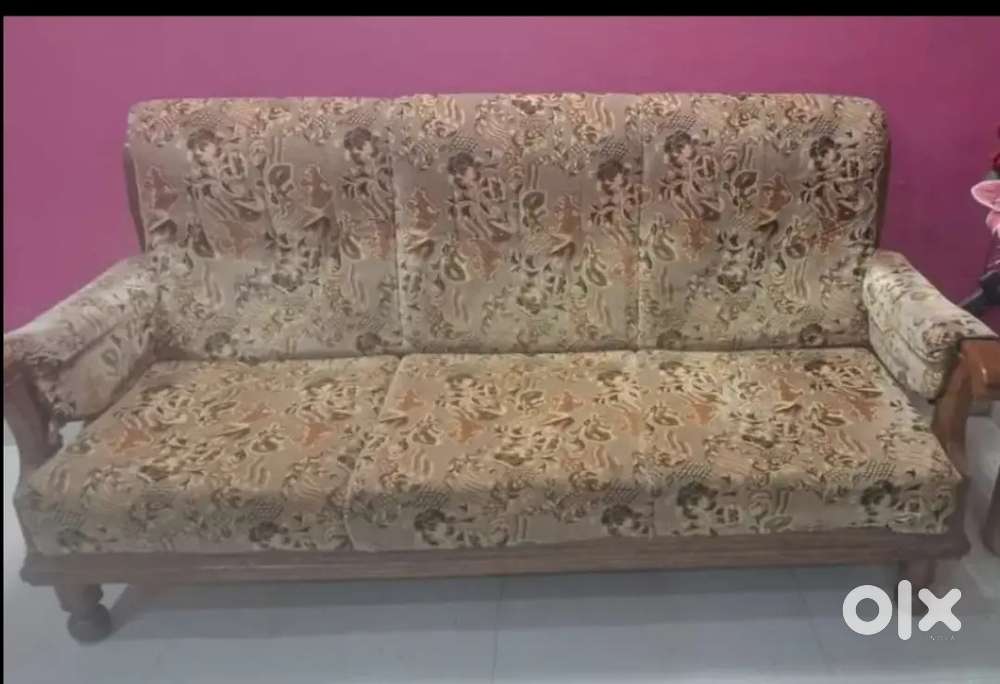 5 seater wooden sofa