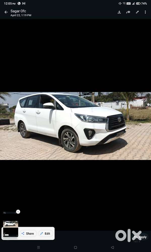 Toyota Innova Crysta 2.4 G Mt, 2022, Diesel