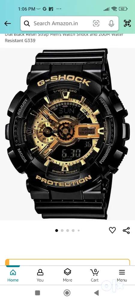 Casio G Shock GA 110GB 1ADR Black Gold Analog Digital Dial Black Men 1785338044