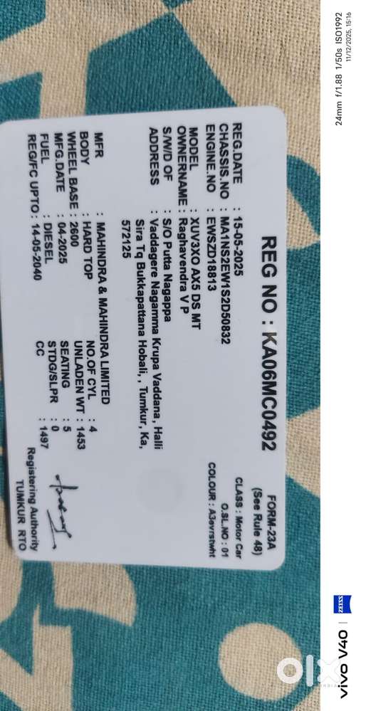 Mahindra Xuv 3xo Ax5 Ds Mt, 2025, Diesel