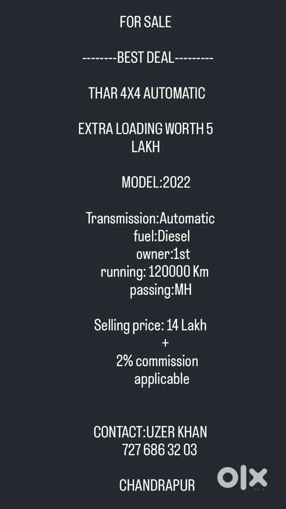 Mahindra Thar Lx 4x4 Hardtop, 2022, Diesel