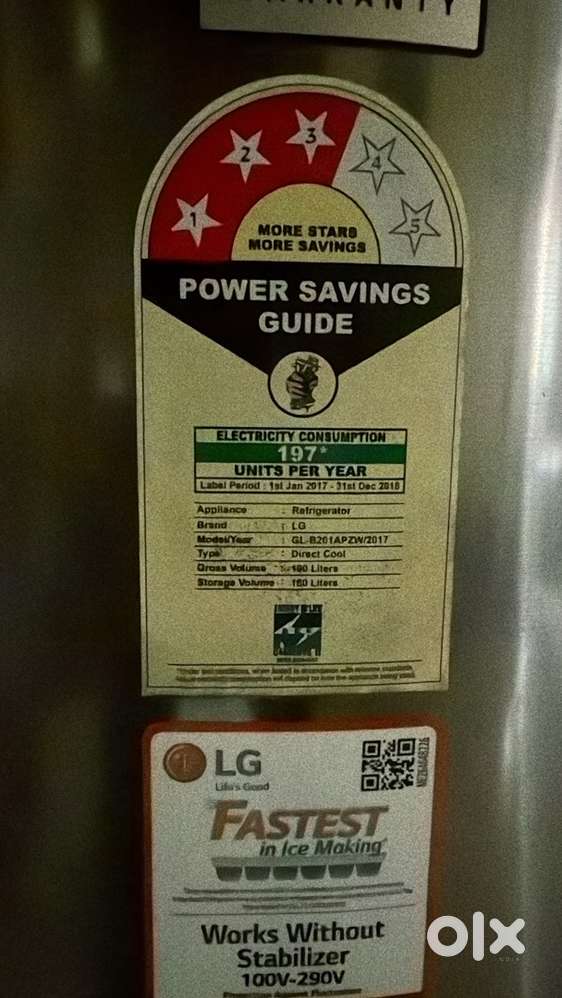 LG 190 litre good condition