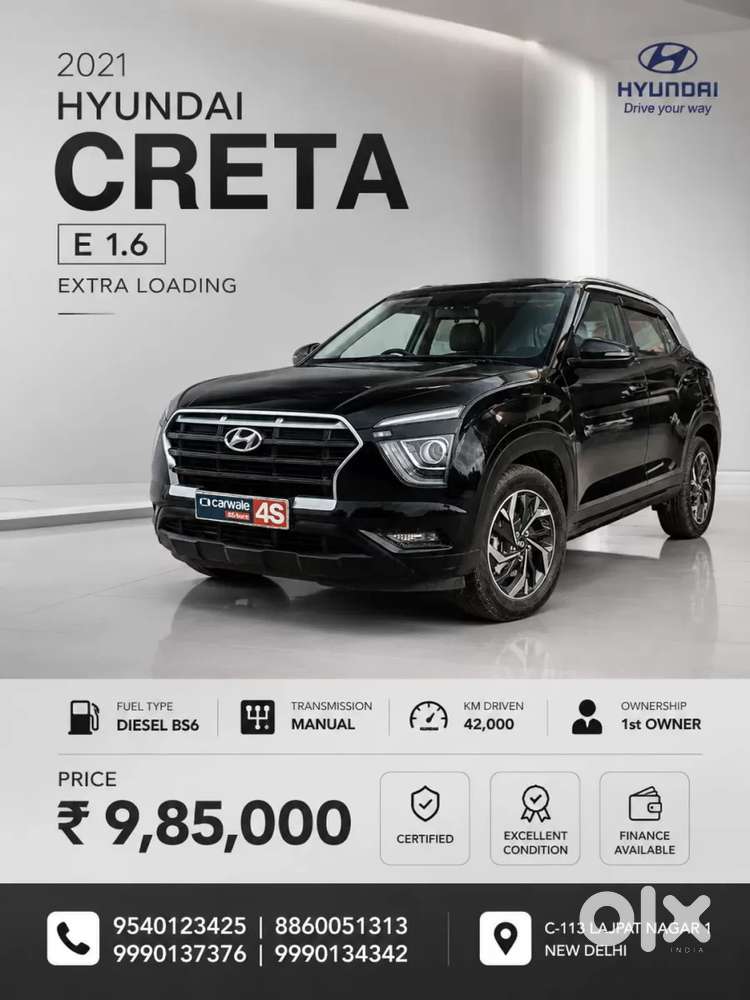 Hyundai Creta E 1.5 Diesel, 2021, Diesel