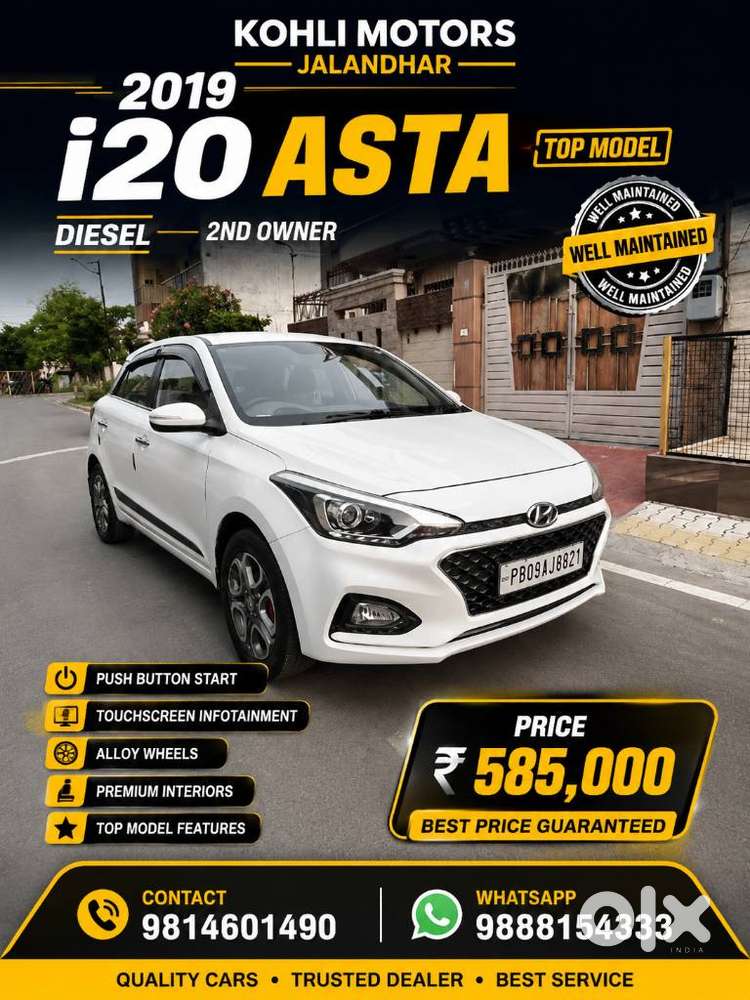 Hyundai I20 Diesel Asta Option, 2019, Diesel