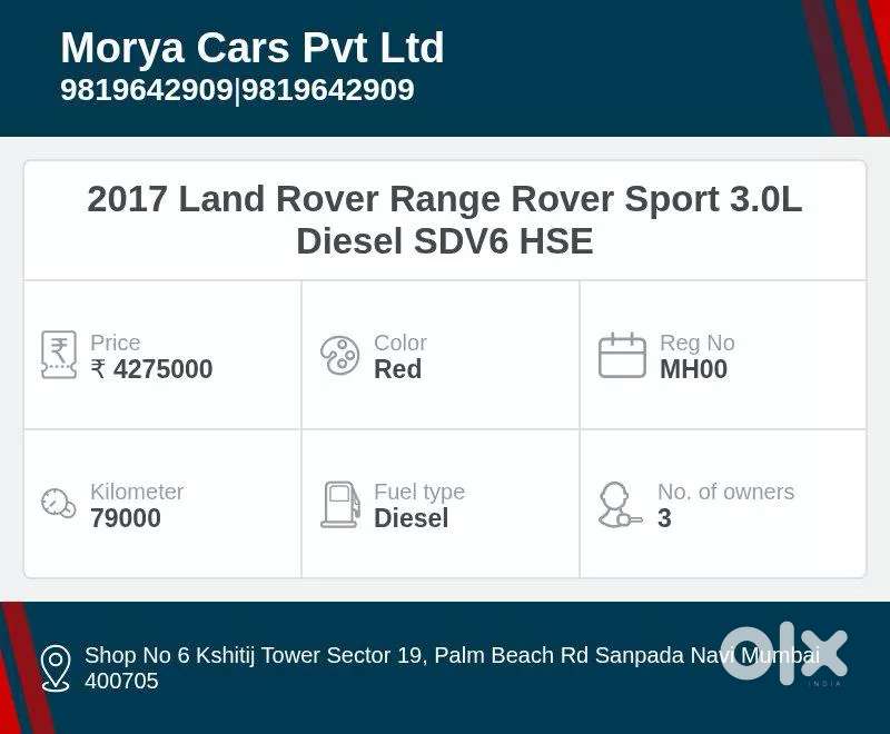 Land Rover Range Sport, 2017, Diesel