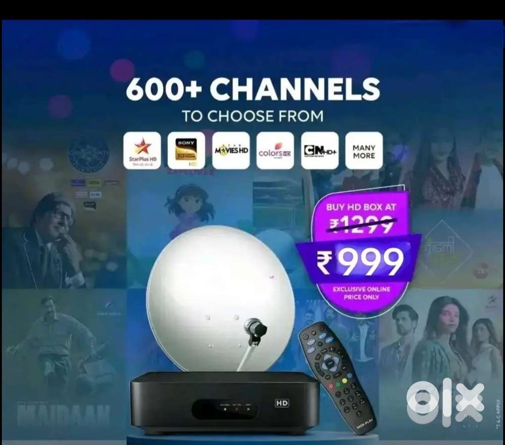 Dish Tv Tata Sky 154 Pack DHAMAKA OFFER! ALL DTH CONNECTION!2025
