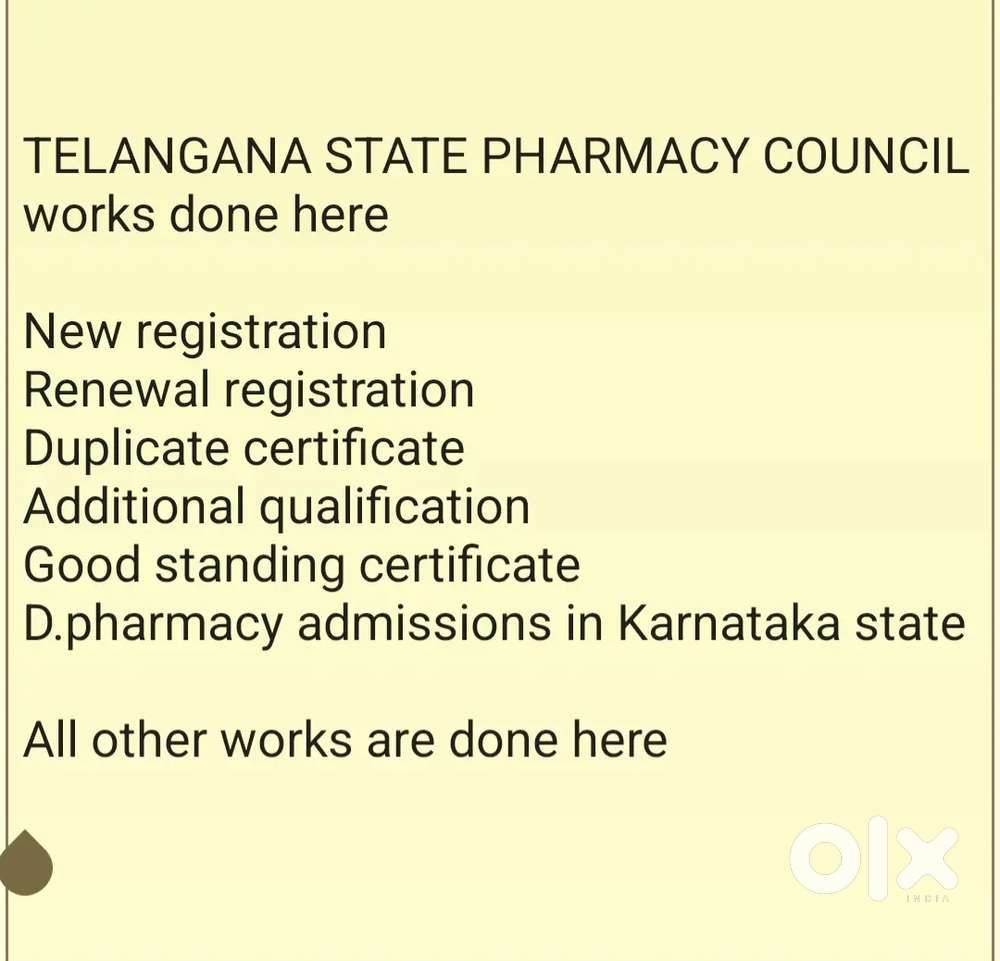 TELANGANA STATE PHARMACY COUNCIL (NEW REGISTRATION AND RENEWALS )