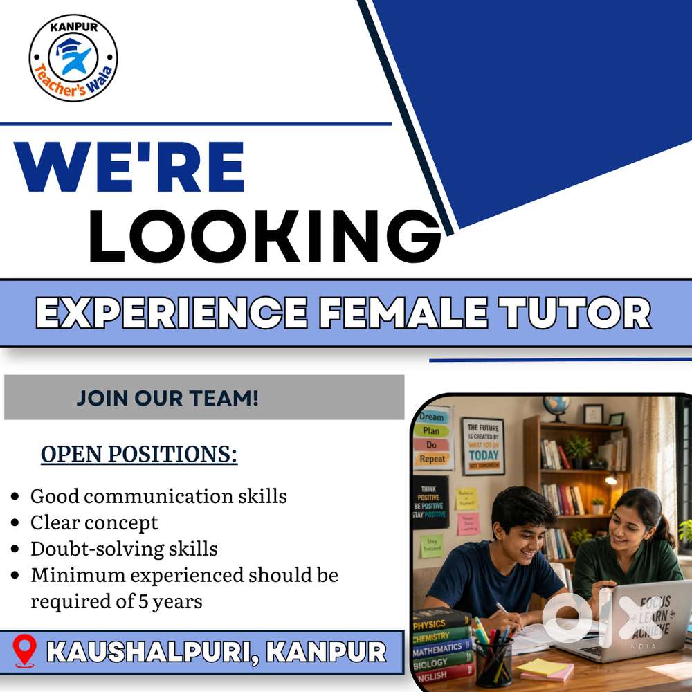 Home Tutor Jobs in Kaushalpuri Kanpur | Male & Female Tutors Required