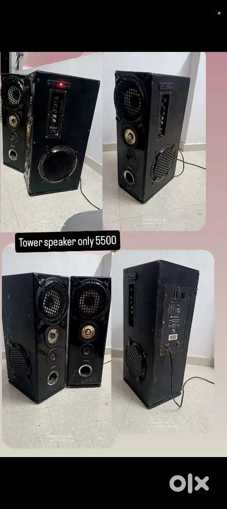 Tower speaker amplifier and transformer