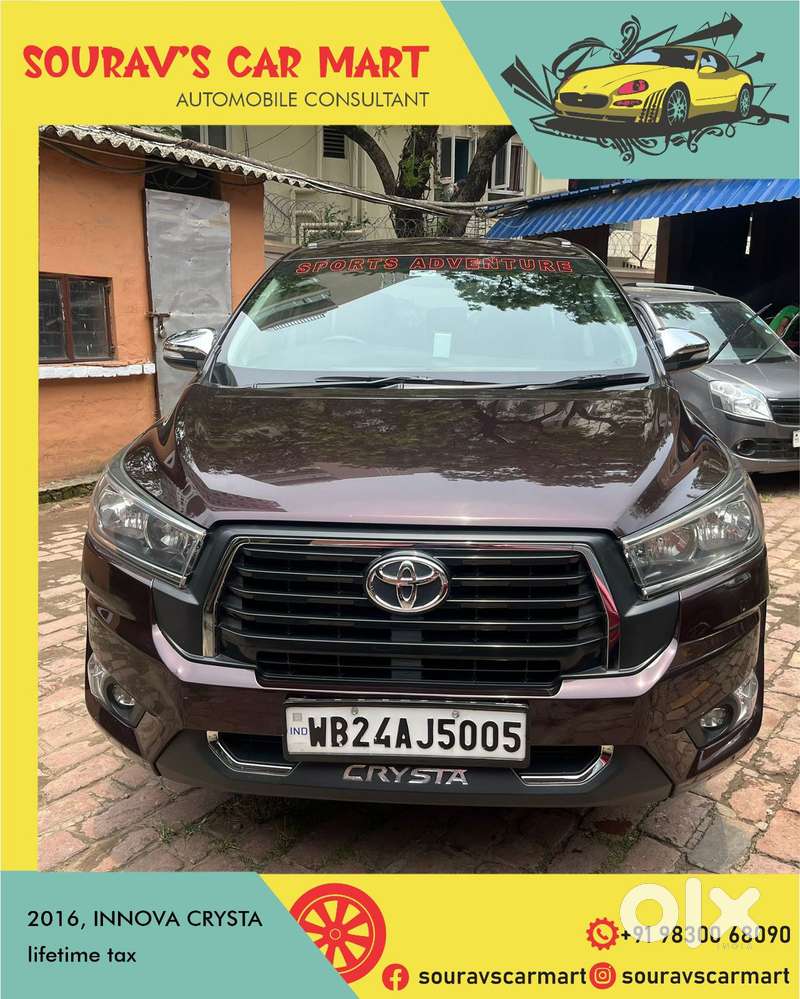 Toyota Innova Crysta 2.4 G Mt 8s, 2016, Diesel