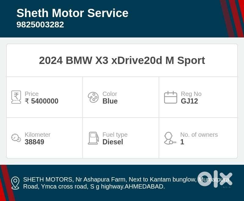 Bmw X3 Xdrive20d M Sport, 2024, Diesel