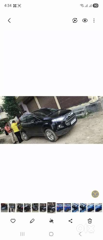 Automatic Ford Ecosport 2015 Car With Front Both New Tyres Cng Fitted